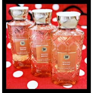 Bath & Body Works Seeing Rouge 10oz Shower Gel Body Wash with Aloe B5 x3